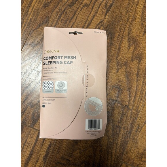 DONNA 22039 Black Comfort Mesh Sleeping Cap 1 pc - Picture 2 of 2